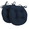 thumbnail image 1 of 16-inch Solid Twill Round Tufted Chair Cushions (Set of 2), 1 of 2