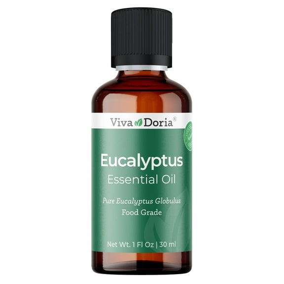 Viva Doria Pure Eucalyptus Globulus Essential Oil, Undiluted, Food Grade, 1 Fl Oz (30 mL)