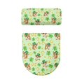thumbnail image 2 of HELLHERO Little Dog Clover Toilet Covers Set Elastic Edge Lid Cover Set for Toilet & 2 Pieces Soft Adjustable, 2 of 8