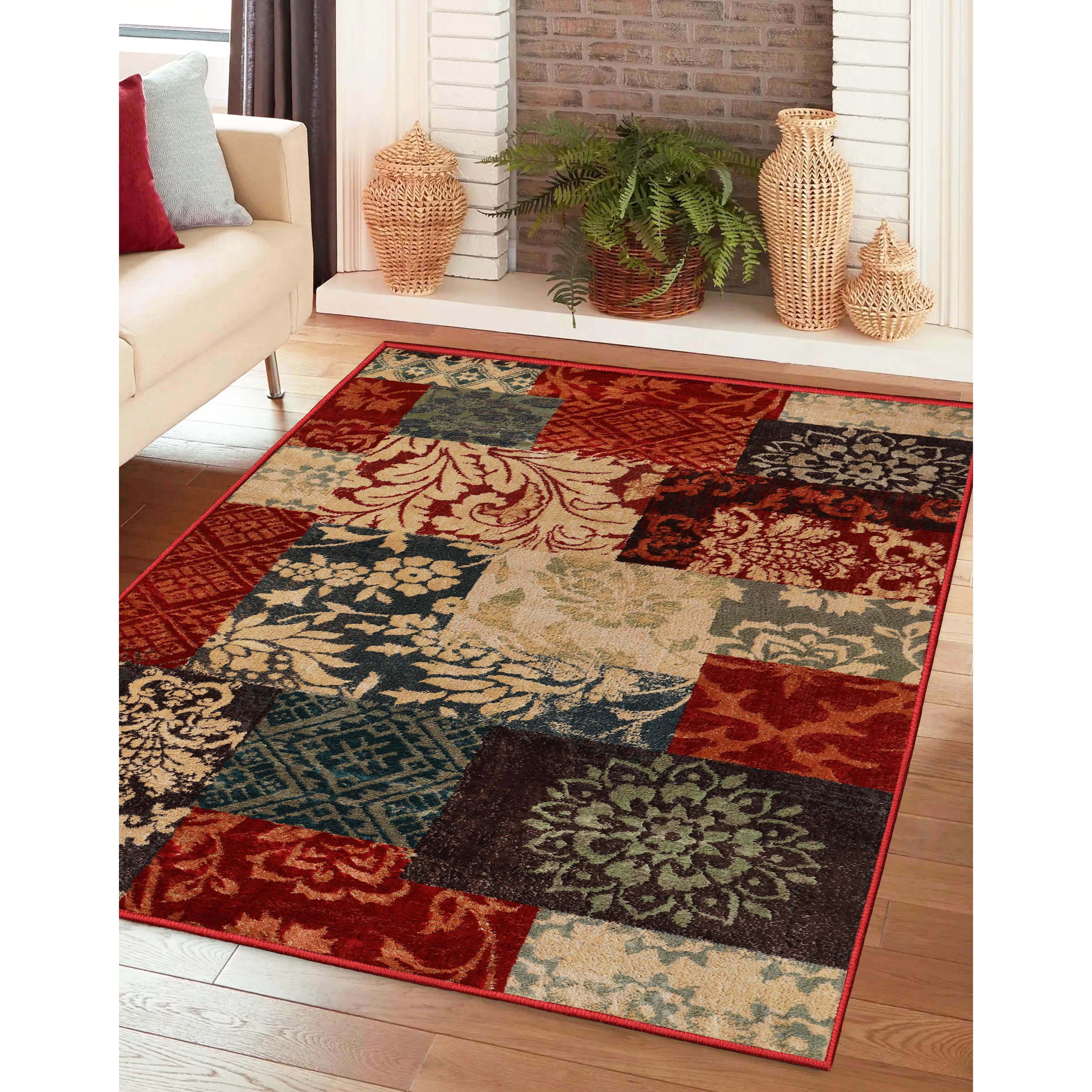 Superior Kennicot Elegant Floral Patchwork Indoor Area Rug, 4' x 6'