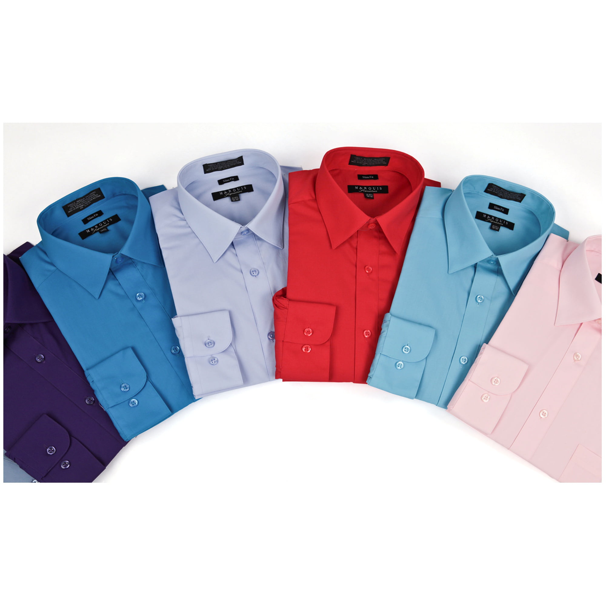 Steel Blue Classic Fit Long Sleeve Dress Shirt N 18.5, S 36-37
