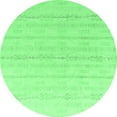 thumbnail image 1 of Ahgly Company Indoor Round Solid Emerald Green Modern Area Rugs, 8' Round, 1 of 4