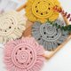 thumbnail image 3 of Posavasos para bebidas, macramé tejido absorbente hecho a mano con borlas, café, aromaterapia, decoración de protección contra el calor, paquete de 4, 3 of 5
