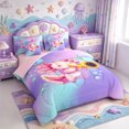 thumbnail image 2 of Manfei Magical Axolotl 7-Piece Twin Bedding,Ocean Amphibian Print Bedding Comforter Set,Pink Reversible, 2 of 7