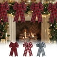 thumbnail image 5 of Jpxdew Extra Large Christmas Bow with Wire Edges, 16 Inches Big Red Wired Ribbon Bow for Tree Topper, Gift, Wreath, Mantel, Staircase Holiday Decorations, 5 of 9