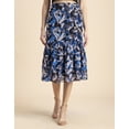 thumbnail image 2 of Moomaya Printed Layered Skirt For Women, Elastic Waist, Tiered Chiffon Midi Skirt, 2 of 8