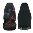 thumbnail image 4 of Uorisanigo High-Back Automotive Seat Covers, 2 PCS Car Seat Covers Front Set, Soft and Comfortable Halloween Raven Print Auto Seats Cover Universal for SUVs Trucks Van Sedans, 4 of 7