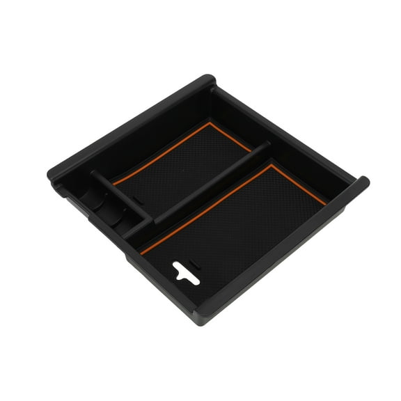 Unique Bargains Center Console Organizer Tray for Toyota Tacoma 2016-2021 Armrest Storage Box Insert Tray Plastic Black Orange