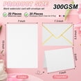 thumbnail image 2 of Uxcell 20 Sets Watercolor Cards with Multicolor Envelopes 5x7 Inch Foldable Size(box), 2 of 7
