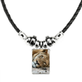 thumbnail image 1 of animales salvajes terrestres león organismo collar a mano colgante de cuerda de cuero Unbranded M, 1 of 3