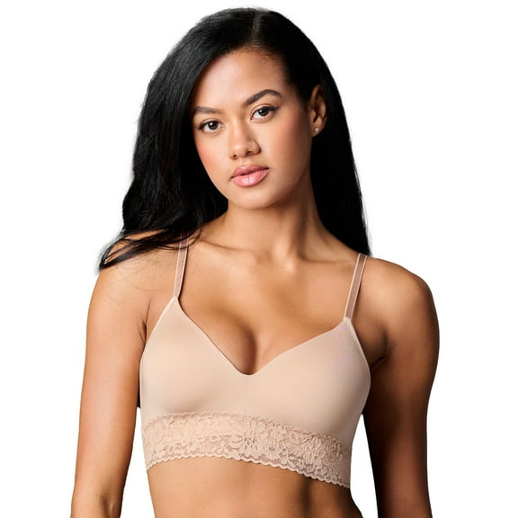 Journelle Women's Lace Molded Wireless Bra in Beige