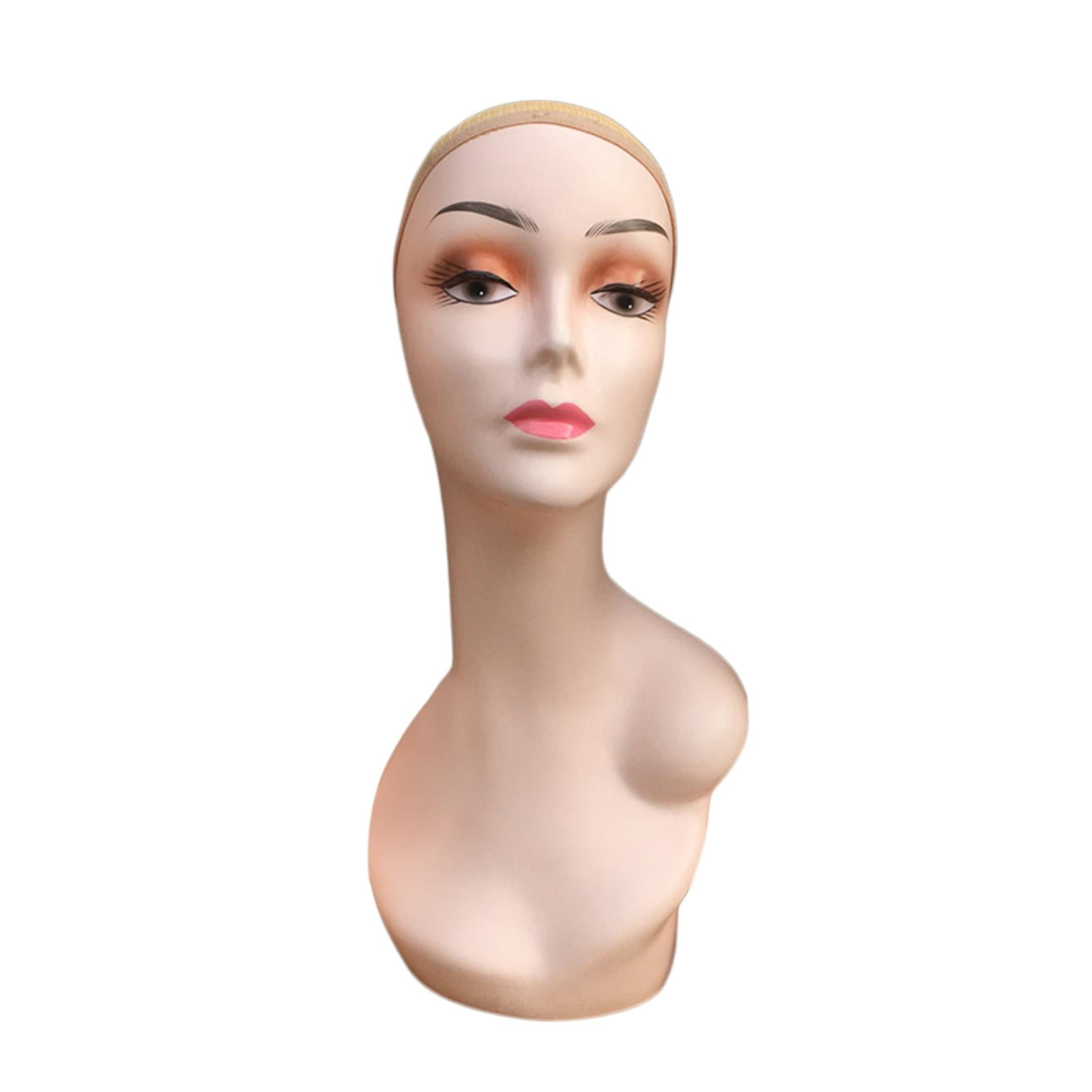 Mannequin Display Head Left Shoulder Display Model Multifunctional Female Manikin for Necklaces Hairpieces Glasses Hats Style A