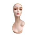 thumbnail image 4 of Maniquí de cabeza de peluca para mujer, maniquí femenino de hombro izquierdo, soporte de exhibición de peluca portátil de 48cm de altura para pelucas, Estilo A, 4 of 8