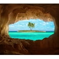 thumbnail image 2 of Anderson, Matt 29x26 Gold Ornate Wood Framed with Double Matting Museum Art Print Titled - Paradise, 2 of 4
