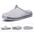 thumbnail image 5 of Mens Slippers,Couples Solid Color Bag Toe Breathable Non- Slippers for Outdoor Indoor,Slippers for Men,White,7.5, 5 of 9