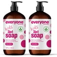thumbnail image 1 of Everyone 3-in-1 Kids Soap, Body Wash, Bubble Bath, Shampoo, Coconut Cleanser with Organic Plant Extracts and Pure Essential Oils, Clear, Berry Blast, 32 Fl Oz, Pack of 2, 1 of 7