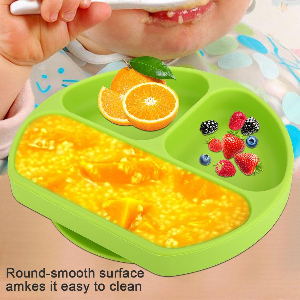 FAGINEY Silicone Divided Toddler Plates DIY Complementary Food Placemat