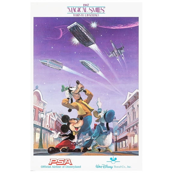 eBay - PSA Airlines - Magic Smiles - Disneyland - Vintage Disney Poster (8x12Inches(US/CANonly))