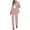 Pink, variant on Bovxnpu Fall Winter Outfits for Women, Women 2 Piece Outfits Set 2 Piece Long Pants Formal Business Casual Sports Jacket with Pocket Lined Office Blazer Tracksuit Airport Travel Outfit