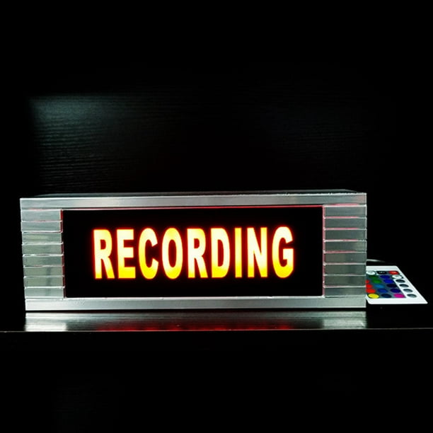 Señal de lámpara de grabación, señal por LED, telemando, con función regulable, señal inalámbrica Busylight para grabar radio cine pub inoxidable Yinane Señal de luz de grabación