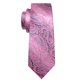 thumbnail image 4 of Set de corbatas Barry.Wang de seda de cachemir rosa y negro, 150 x 8,5 cm, 4 of 5