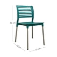 thumbnail image 2 of Ilios Innova | Set de 4 Sillas Galeri Modernas de Polipropileno Azul con Patas de Aluminio, Sillas Minimalistas Apilables para Comedor, Restaurante, Jardín o Exterior, Resistentes y Ergonómicas., 2 of 9