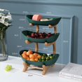 thumbnail image 4 of Bandeja de fruta, cesta, soporte de marco de madera, plato de aperitivos y dulces multicapa, estante de fruta, decoración de mesa, 4 of 4