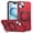 Red, variant on Magnetic Case for iPhone 14, Compatible with Mag-Safe Kickstand Case Military Grade Shockproof Protective Cover Rugged Phone Case with Rotated Ring Bracket for iPhone 14, Blue