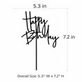 thumbnail image 3 of Adorno para tartas Tisbonsy Happy Birthday, acrílico negro, 18 x 13 cm, 3 of 9