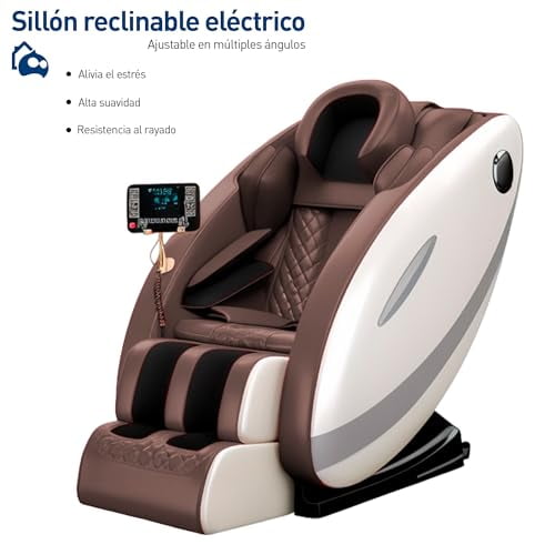 Sillón de Masaje Gravedad Cero Bluelander, Sillón Terapéutico para Masaje  de Cuerpo Completo, Control Remoto, Programas Automáticos, Café