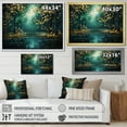 thumbnail image 4 of Designart "Emerald Canopy Bold Forest art painting III" Landscapes Floater Framed Canvas Art Print, 4 of 7