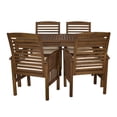 thumbnail image 2 of Acacia Wood Simple Patio 5-Piece Dining Set - Dark Brown, 2 of 4