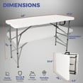 Sorfey Portable Foldable Outdoor Picnic Table, Adjustable Height, 4‚Äô