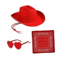thumbnail image 2 of Sombrero de vaquero Yuyangstore Rojo para club y festival, 2 of 8