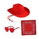 thumbnail image 2 of Sombrero de vaquero Yuyangstore Rojo para club y festival, 2 of 8