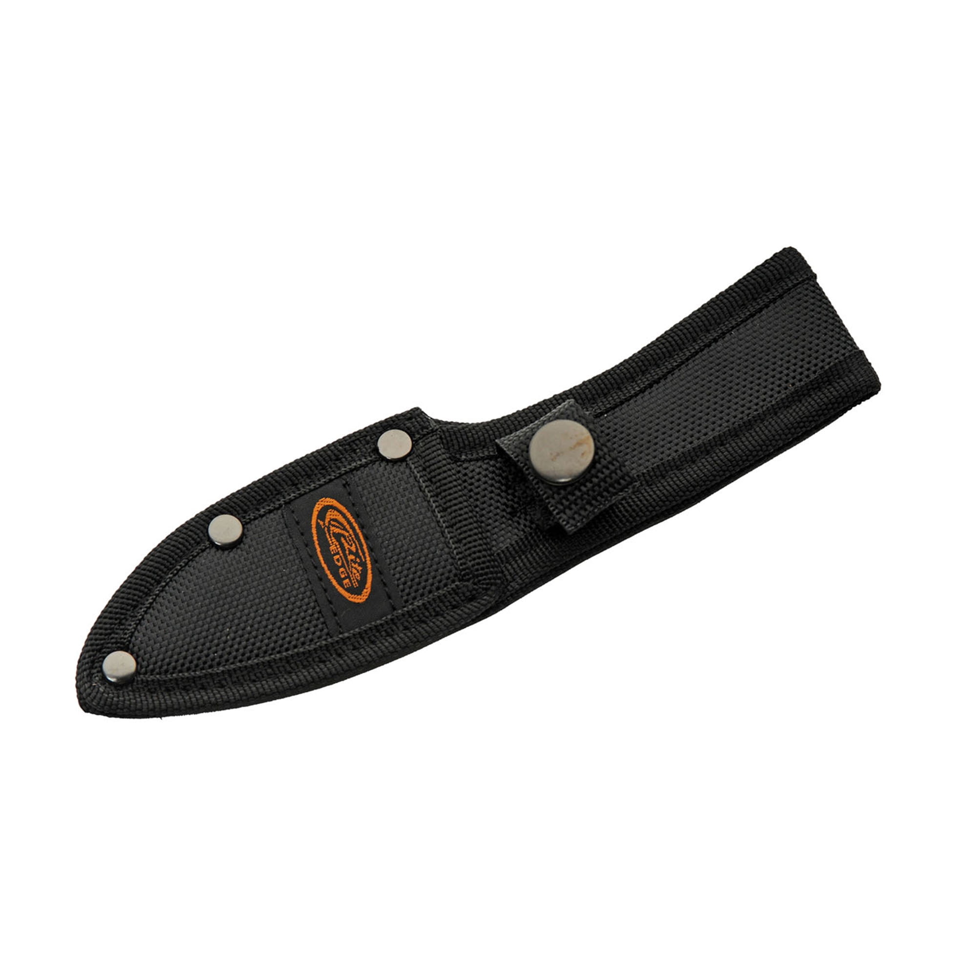 SZCO 7" Guthook Utility Knife with White Spacer Pakkawood Handle & Nylon Sheath