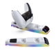 thumbnail image 4 of [Blanco] Consola delgada PS5 soporte carga con asa superior RGB colorida carga con asa para juegos PS5 carga base dual con almacenamiento para [TP5-3597] [con video], 4 of 9