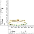 thumbnail image 4 of Gem Stone King 18K Yellow Gold Plated Silver Swiss Blue Topaz Adjustable Bracelet for Women (0.80 Cttw, Round 2.5MM, Gemstone November Birthstone, Fits up To 9 inch Wrist), 4 of 4