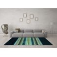 thumbnail image 3 of Ahgly Company Indoor Round Abstract Light Blue Modern Area Rugs, 4' Round, 3 of 4