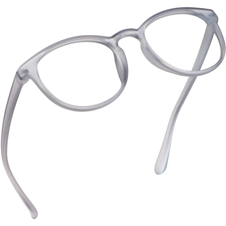 LifeArt Blue Light Blocking Glasses, Anti Eyestrain, Computer Reading Glasses, Gaming Glasses, TV Glasses for Women Men, Anti Glare (Gray, +1.75 Magnification)