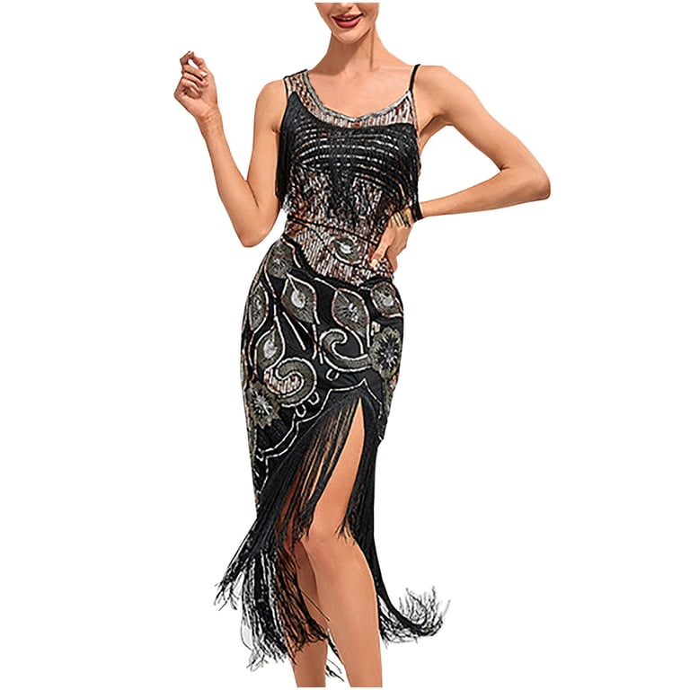 loose flapper dress Roaring 20s satin dress in dark red with handkerchief skirt