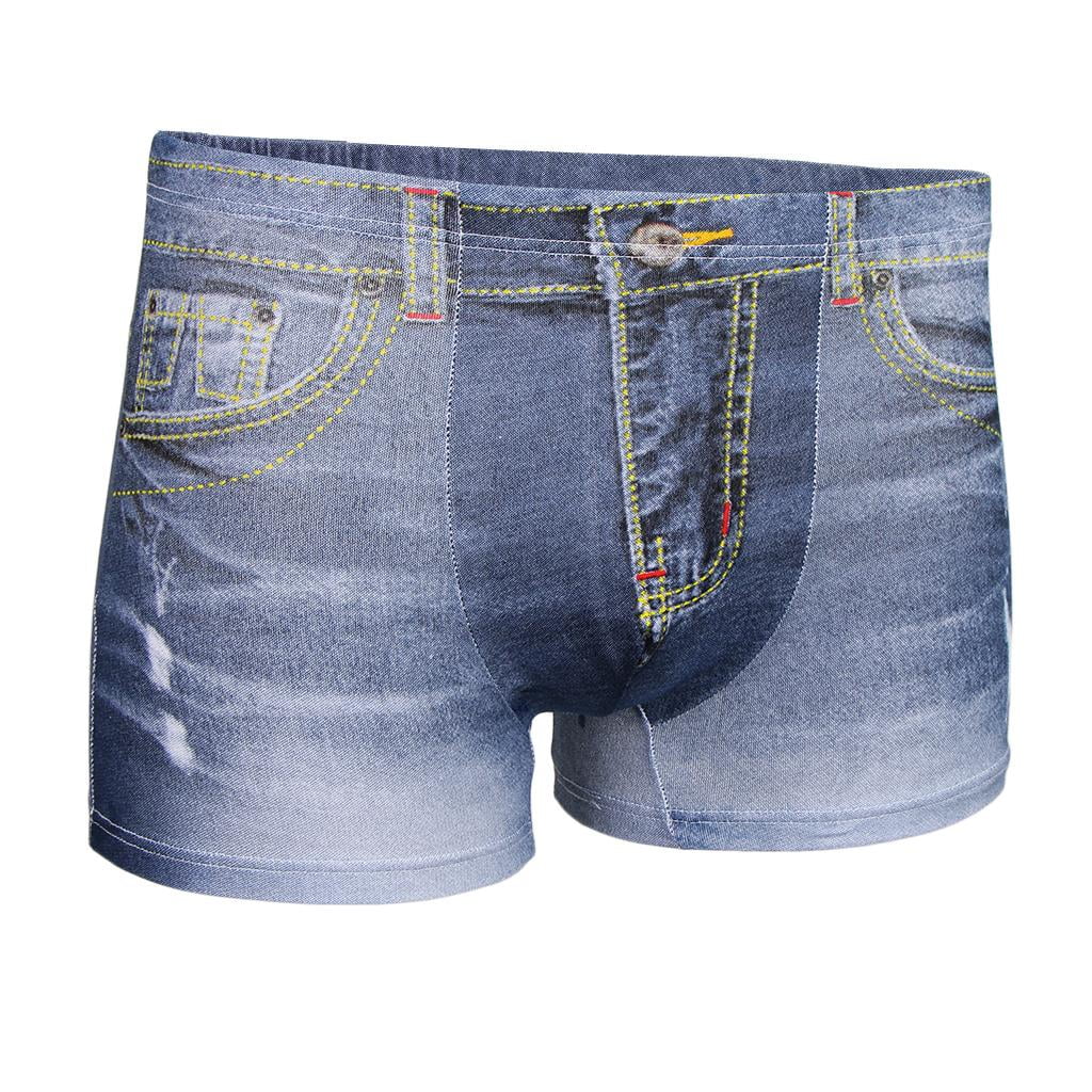 Men's Denim Jeans Printing s Trunks 