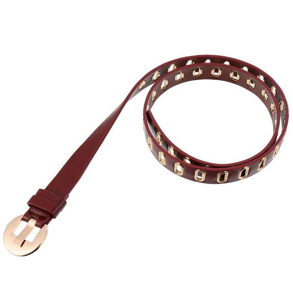 NICEXMAS 1Set Cute Belts for Women Fashionable Design Wine Red Waistband