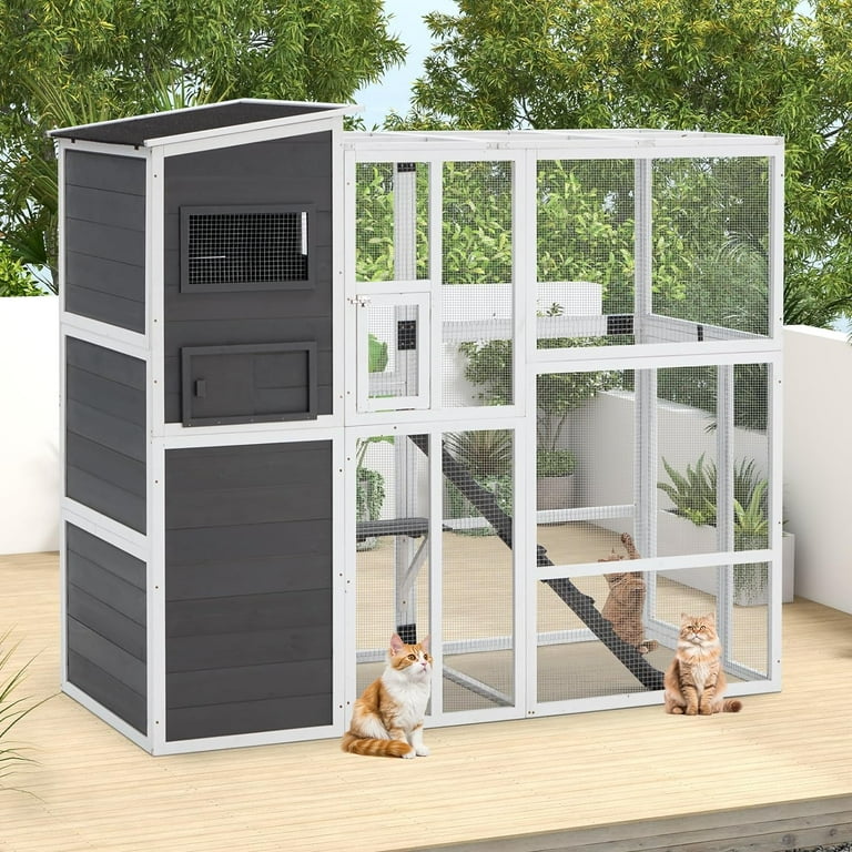 AECOJOY Catio Cat House Outdoor Cat cage Catio Enclosure for Cats