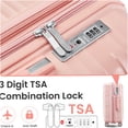 thumbnail image 3 of Pink 4-Piece Expandable Hard Shell Luggage Set with TSA Locks, Lightweight Spinner Wheel Suitcases for Men and Women, 3 of 10