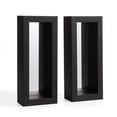 thumbnail image 2 of Danya B Set of 2 Vertical Mirror Pillar Candle Metal Frame Sconces, 2 of 3
