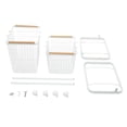 thumbnail image 3 of TFCFL 2 Tier White Laundry Hamper Metal Dirty Clothes Storage Basket Rolling Cart With Wheels, 3 of 15