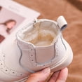 thumbnail image 4 of Baby Boys Girls Walking Shoes Fall Winter Thick Warm Lightweight Comfortable Fashion Infant Oxford Dress Shoe Loafers Brogue Flats for First Steps Walkers, 4 of 9