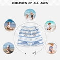 thumbnail image 6 of Blue Stripes Fishes Kellges Cute Boys' Swim Trunks Board Shorts Beach Pants Bathing Bottoms M, 6 of 8