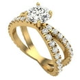thumbnail image 5 of X Cross Split Shank Round Brilliant Diamond Engagement Ring 1.75 CT TW 14K Gold (H-I,I1), 5 of 8